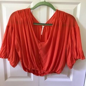 Free People - Orange Top - XS - GUC